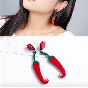 NWT 🔥 Red Hot Chili Pepper Earrings